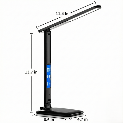 All-in-One Desk Lamp with Wireless Charging & Digital Display
