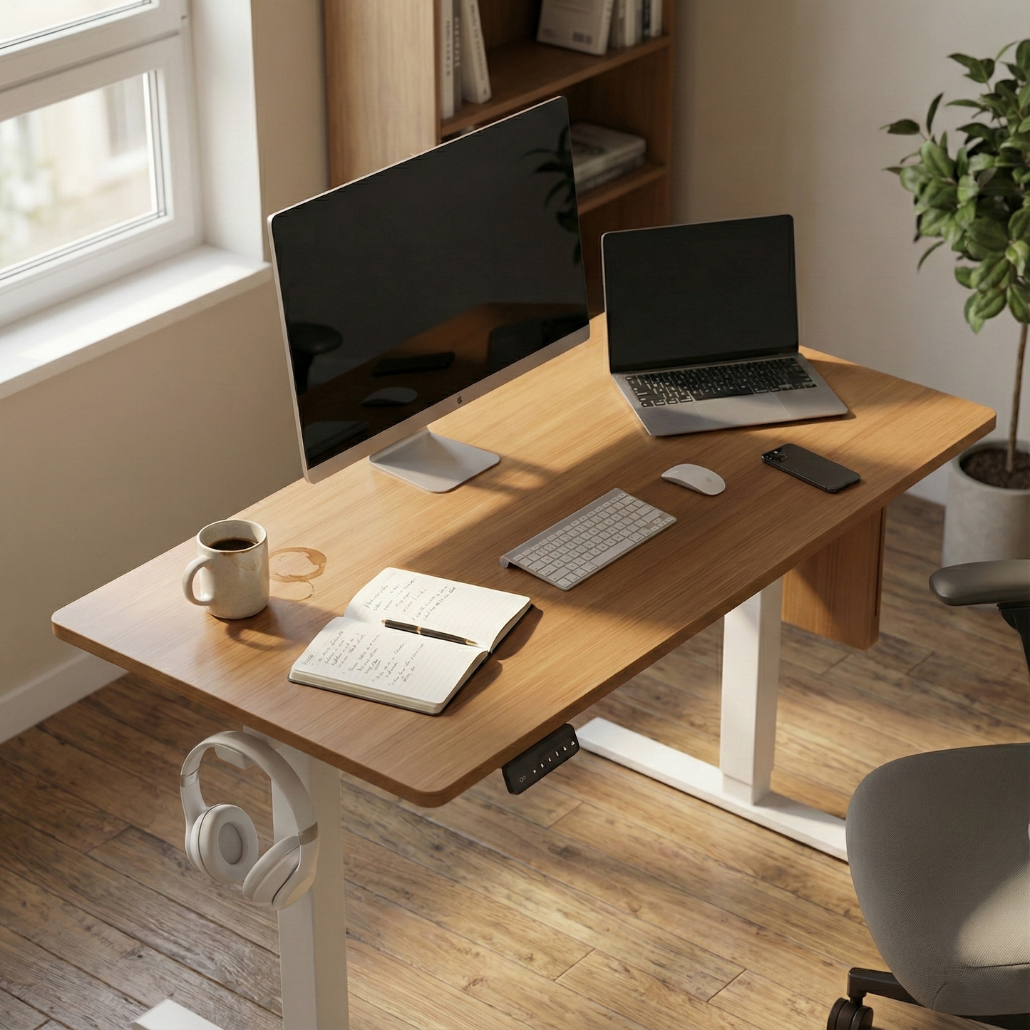 Compact Electric Adjustable Height Standing Desk