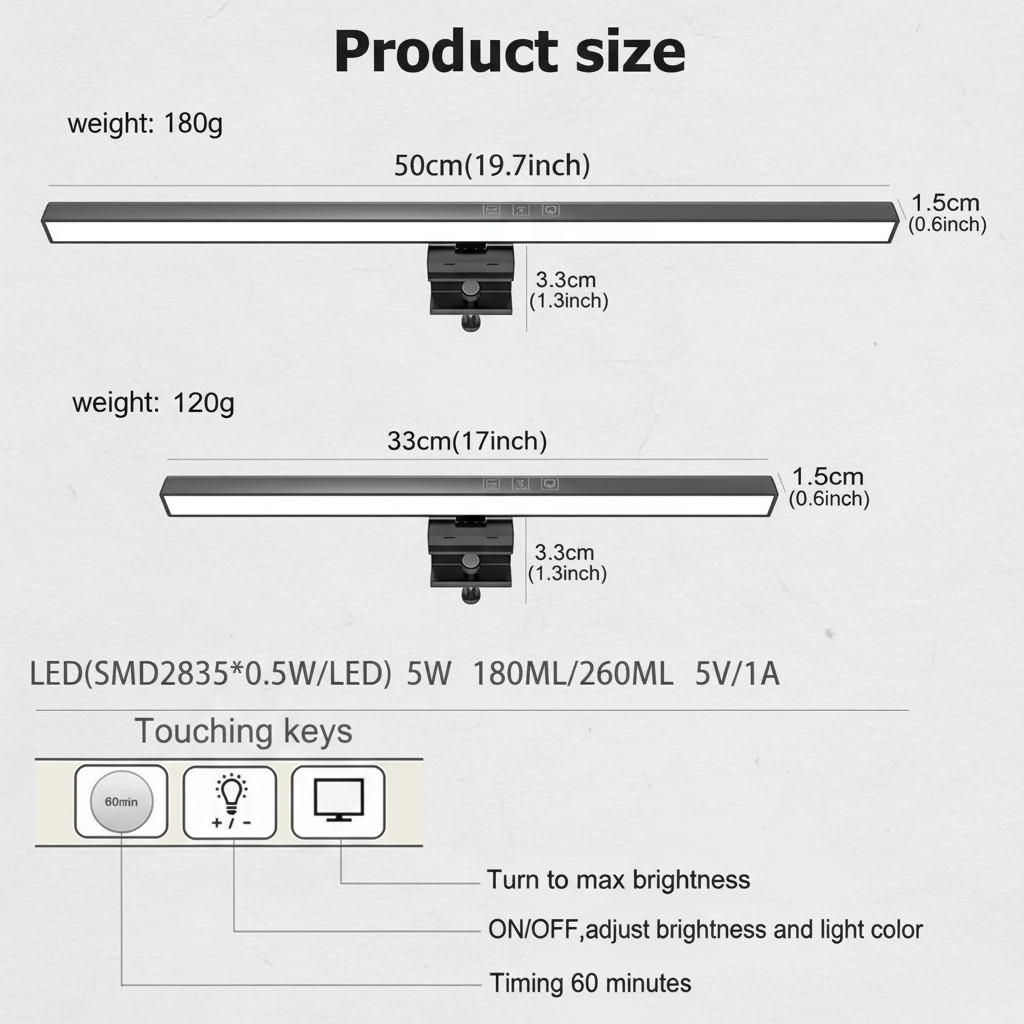 LED Computer Monitor Light Bar