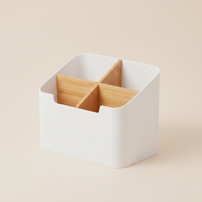 Modern Desk Organizer With Bamboo Dividers