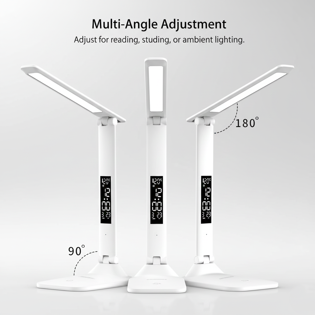 All-in-One Desk Lamp with Wireless Charging & Digital Display