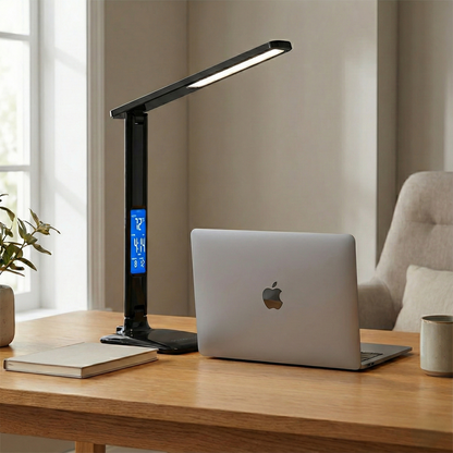 All-in-One Desk Lamp with Wireless Charging & Digital Display