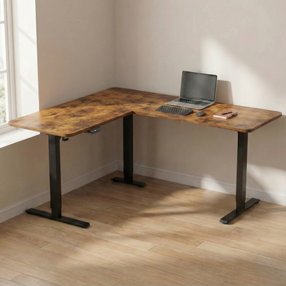 Stable L-Shaped Standing Desk