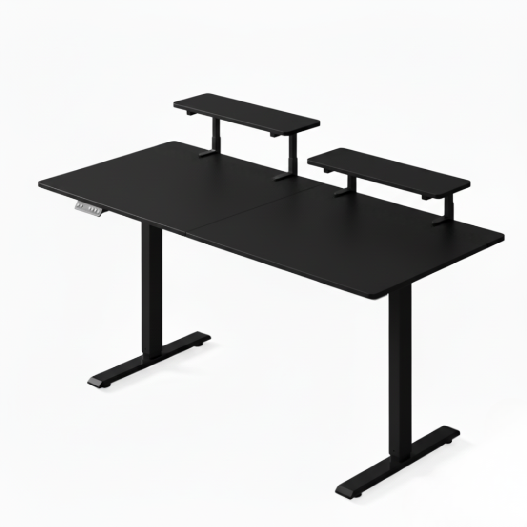 63 Inch Standing Desk w/ Adjustable Monitor Shelves