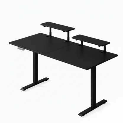 63 Inch Standing Desk w/ Adjustable Monitor Shelves