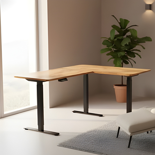 Stable L-Shaped Standing Desk